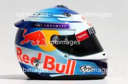 The helmet of Sebastian Vettel (GER) Red Bull Racing. 13.03.2014. Formula 1 World Championship, Rd 1, Australian Grand Prix, Albert Park, Melbourne, Australia, Preparation Day.