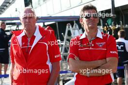 (L to R): John Booth (GBR) Marussia F1 Team Team Principal with Graeme Lowdon (GBR) Marussia F1 Team Chief Executive Officer. 13.03.2014. Formula 1 World Championship, Rd 1, Australian Grand Prix, Albert Park, Melbourne, Australia, Preparation Day.