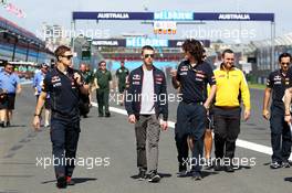 Daniil Kvyat (RUS) Scuderia Toro Rosso walks the circuit. 12.03.2014. Formula 1 World Championship, Rd 1, Australian Grand Prix, Albert Park, Melbourne, Australia, Preparation Day.