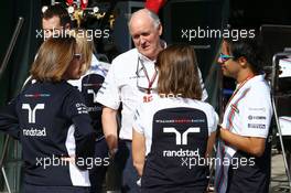 Claire Williams (GBR) Williams Deputy Team Principal (Left) and Felipe Massa (BRA) Williams (Right). 12.03.2014. Formula 1 World Championship, Rd 1, Australian Grand Prix, Albert Park, Melbourne, Australia, Preparation Day.