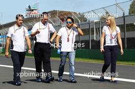 Felipe Massa (BRA) Williams walks the circuit. 12.03.2014. Formula 1 World Championship, Rd 1, Australian Grand Prix, Albert Park, Melbourne, Australia, Preparation Day.
