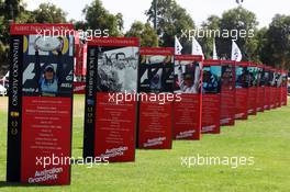 The Champions display. 12.03.2014. Formula 1 World Championship, Rd 1, Australian Grand Prix, Albert Park, Melbourne, Australia, Preparation Day.