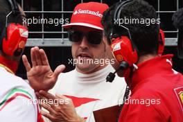 Fernando Alonso (ESP) Ferrari on the grid. 22.06.2014. Formula 1 World Championship, Rd 8, Austrian Grand Prix, Spielberg, Austria, Race Day.