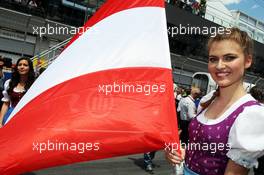 Grid girls. 22.06.2014. Formula 1 World Championship, Rd 8, Austrian Grand Prix, Spielberg, Austria, Race Day.