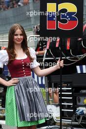 Grid girl. 22.06.2014. Formula 1 World Championship, Rd 8, Austrian Grand Prix, Spielberg, Austria, Race Day.