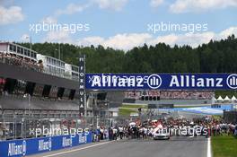 The grid. 22.06.2014. Formula 1 World Championship, Rd 8, Austrian Grand Prix, Spielberg, Austria, Race Day.