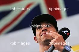 Second placed Lewis Hamilton (GBR) Mercedes AMG F1 on the podium. 22.06.2014. Formula 1 World Championship, Rd 8, Austrian Grand Prix, Spielberg, Austria, Race Day.