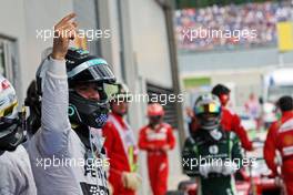 Race winner Nico Rosberg (GER) Mercedes AMG F1 celebrates in parc ferme. 22.06.2014. Formula 1 World Championship, Rd 8, Austrian Grand Prix, Spielberg, Austria, Race Day.