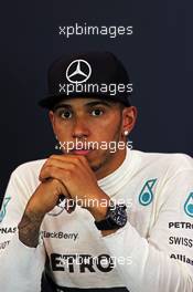 Lewis Hamilton (GBR) Mercedes AMG F1 in the post race FIA Press Conference. 22.06.2014. Formula 1 World Championship, Rd 8, Austrian Grand Prix, Spielberg, Austria, Race Day.