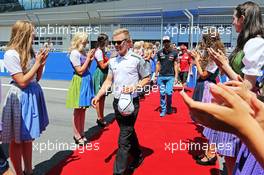 Kevin Magnussen (DEN) McLaren on the drivers parade. 22.06.2014. Formula 1 World Championship, Rd 8, Austrian Grand Prix, Spielberg, Austria, Race Day.