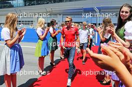 Max Chilton (GBR) Marussia F1 Team on the drivers parade. 22.06.2014. Formula 1 World Championship, Rd 8, Austrian Grand Prix, Spielberg, Austria, Race Day.