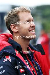 Sebastian Vettel (GER) Red Bull Racing. 22.08.2014. Formula 1 World Championship, Rd 12, Belgian Grand Prix, Spa Francorchamps, Belgium, Practice Day.