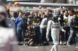 Second placed Nico Rosberg (GER) Mercedes AMG F1 in parc ferme. 24.08.2014. Formula 1 World Championship, Rd 12, Belgian Grand Prix, Spa Francorchamps, Belgium, Race Day.