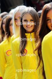 Grid girls. 24.08.2014. Formula 1 World Championship, Rd 12, Belgian Grand Prix, Spa Francorchamps, Belgium, Race Day.