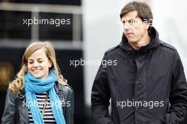 (L to R): Susie Wolff (GBR) Williams Development Driver with Toto Wolff (GER) Mercedes AMG F1 Shareholder and Executive Director. 21.08.2014. Formula 1 World Championship, Rd 12, Belgian Grand Prix, Spa Francorchamps, Belgium, Preparation Day.