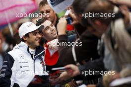 Felipe Massa (BRA) Williams with fans. 21.08.2014. Formula 1 World Championship, Rd 12, Belgian Grand Prix, Spa Francorchamps, Belgium, Preparation Day.