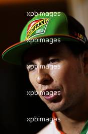 Sergio Perez (MEX) Sahara Force India F1. 04.04.2014. Formula 1 World Championship, Rd 3, Bahrain Grand Prix, Sakhir, Bahrain, Practice Day