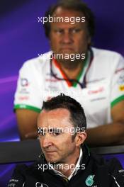 Paddy Lowe (GBR) Mercedes AMG F1 Executive Director (Technical) in the FIA Press Conference. 04.04.2014. Formula 1 World Championship, Rd 3, Bahrain Grand Prix, Sakhir, Bahrain, Practice Day