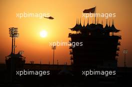 The sun sets over the circuit. 05.04.2014. Formula 1 World Championship, Rd 3, Bahrain Grand Prix, Sakhir, Bahrain, Qualifying Day.