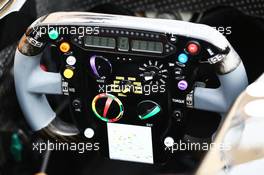 Sahara Force India F1 VJM07 steering wheel. 03.04.2014. Formula 1 World Championship, Rd 3, Bahrain Grand Prix, Sakhir, Bahrain, Preparation Day.