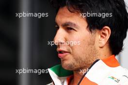 Sergio Perez (MEX) Sahara Force India F1. 03.04.2014. Formula 1 World Championship, Rd 3, Bahrain Grand Prix, Sakhir, Bahrain, Preparation Day.