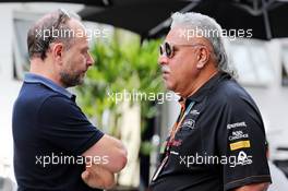 (L to R): Manfred Zimmerman (GER) CMG, Driver Manager of Nico Hulkenberg (GER) Sahara Force India F1, with Dr. Vijay Mallya (IND) Sahara Force India F1 Team Owner. 07.11.2014. Formula 1 World Championship, Rd 18, Brazilian Grand Prix, Sao Paulo, Brazil, Practice Day.