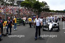 Valtteri Bottas (FIN) Williams FW36 on the grid. 09.11.2014. Formula 1 World Championship, Rd 18, Brazilian Grand Prix, Sao Paulo, Brazil, Race Day.