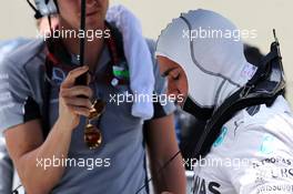 Lewis Hamilton (GBR) Mercedes AMG F1 on the grid. 09.11.2014. Formula 1 World Championship, Rd 18, Brazilian Grand Prix, Sao Paulo, Brazil, Race Day.