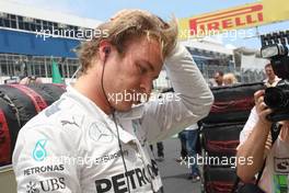 Nico Rosberg (GER) Mercedes AMG F1 on the grid. 09.11.2014. Formula 1 World Championship, Rd 18, Brazilian Grand Prix, Sao Paulo, Brazil, Race Day.