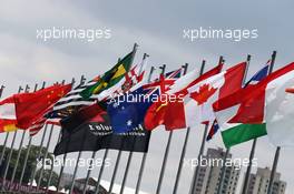 Flags. 09.11.2014. Formula 1 World Championship, Rd 18, Brazilian Grand Prix, Sao Paulo, Brazil, Race Day.