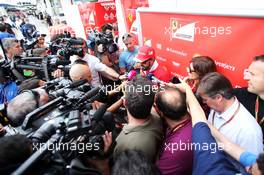 Fernando Alonso (ESP) Ferrari with the media. 06.11.2014. Formula 1 World Championship, Rd 18, Brazilian Grand Prix, Sao Paulo, Brazil, Preparation Day.