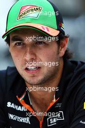 Sergio Perez (MEX) Sahara Force India F1. 06.11.2014. Formula 1 World Championship, Rd 18, Brazilian Grand Prix, Sao Paulo, Brazil, Preparation Day.