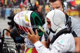 Lewis Hamilton (GBR) Mercedes AMG F1 on the grid. 20.04.2014. Formula 1 World Championship, Rd 4, Chinese Grand Prix, Shanghai, China, Race Day.