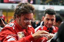 Fernando Alonso (ESP) Ferrari on the grid. 20.04.2014. Formula 1 World Championship, Rd 4, Chinese Grand Prix, Shanghai, China, Race Day.