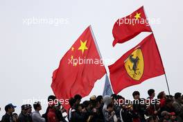 Chinese flags 20.04.2014. Formula 1 World Championship, Rd 4, Chinese Grand Prix, Shanghai, China, Race Day.