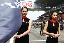 Grid girls. 20.04.2014. Formula 1 World Championship, Rd 4, Chinese Grand Prix, Shanghai, China, Race Day.