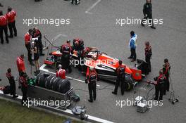Jules Bianchi (FRA) Marussia F1 Team MR03 on the grid. 20.04.2014. Formula 1 World Championship, Rd 4, Chinese Grand Prix, Shanghai, China, Race Day.