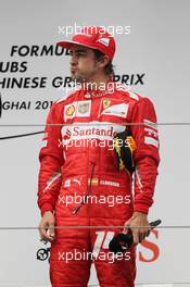 Fernando Alonso (ESP) Ferrari on the podium. 20.04.2014. Formula 1 World Championship, Rd 4, Chinese Grand Prix, Shanghai, China, Race Day.