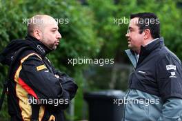 (L to R): Gerard Lopez (FRA) Lotus F1 Team Principal with Eric Boullier (FRA) McLaren Racing Director. 19.04.2014. Formula 1 World Championship, Rd 4, Chinese Grand Prix, Shanghai, China, Qualifying Day.
