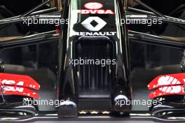 Lotus F1 Team front wing detail 20.04.2014. Formula 1 World Championship, Rd 4, Chinese Grand Prix, Shanghai, China, Race Day.