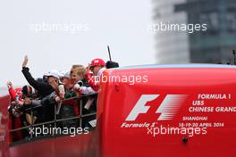 Drivers parade 20.04.2014. Formula 1 World Championship, Rd 4, Chinese Grand Prix, Shanghai, China, Race Day.
