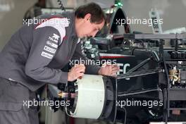 Sauber F1 Team mechanic 20.04.2014. Formula 1 World Championship, Rd 4, Chinese Grand Prix, Shanghai, China, Race Day.