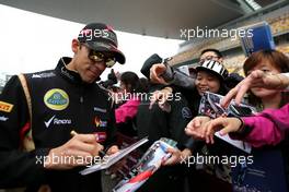 Pastor Maldonado (VEN), Lotus F1 Team  17.04.2014. Formula 1 World Championship, Rd 4, Chinese Grand Prix, Shanghai, China, Preparation Day.