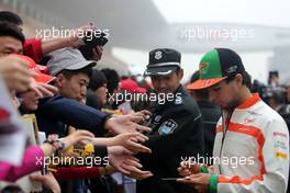 Sergio Perez (MEX), Sahara Force India  17.04.2014. Formula 1 World Championship, Rd 4, Chinese Grand Prix, Shanghai, China, Preparation Day.