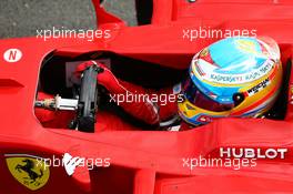 Fernando Alonso (ESP) Ferrari F14-T. 04.07.2014. Formula 1 World Championship, Rd 9, British Grand Prix, Silverstone, England, Practice Day.