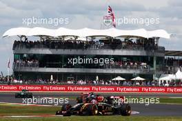 Romain Grosjean (FRA) Lotus F1 E22. 06.07.2014. Formula 1 World Championship, Rd 9, British Grand Prix, Silverstone, England, Race Day.