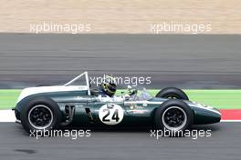 David Brabham (AUS), drives the Cooper Climax T53 06.07.2014. Formula 1 World Championship, Rd 9, British Grand Prix, Silverstone, England, Race Day.