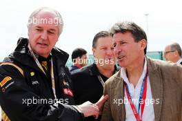 Lord Sebastian Coe (GBR) (Right). 06.07.2014. Formula 1 World Championship, Rd 9, British Grand Prix, Silverstone, England, Race Day.