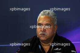 Dr. Vijay Mallya (IND) Sahara Force India F1 Team Owner in the FIA Press Conference. 25.07.2014. Formula 1 World Championship, Rd 11, Hungarian Grand Prix, Budapest, Hungary, Practice Day.