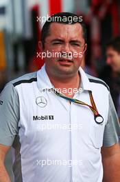 Eric Boullier (FRA) McLaren Racing Director. 25.07.2014. Formula 1 World Championship, Rd 11, Hungarian Grand Prix, Budapest, Hungary, Practice Day.